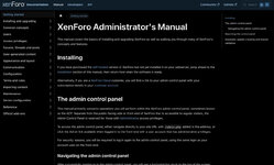 Новый раздел для всей документации XenForo.