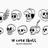 [Векторы] 10 Cute Skull